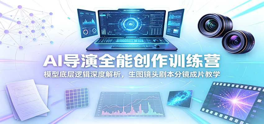 AI导演全能创作训练营：模型底层逻辑深度解析，生图镜头剧本分镜成片教学-798资源站